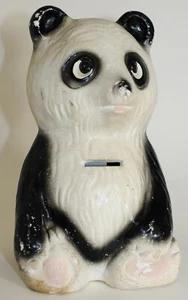 Rara antica banca panda in gesso A. N. Brooks Corp vintage - Foto 1 di 4