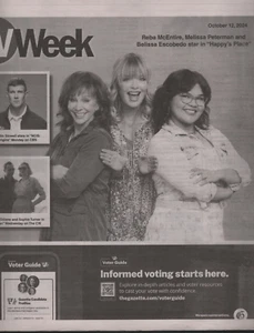 TV Week Magazine October 12 2024 Reba McEntire Happy's Place Belissa Escobedo - Picture 1 of 3
