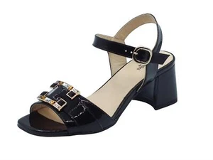 NeroGiardini E410242D Athos Nero Sandali Eleganti per Donna in vernice con tacco - Imagen 1 de 3