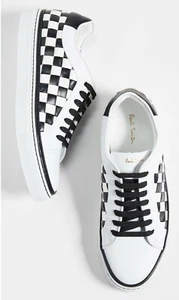 100% Auténtico Paul Smith Basso Cuero de Cuadros Cordones Zapatillas Bnib GB 7 - Imagen 1 de 10