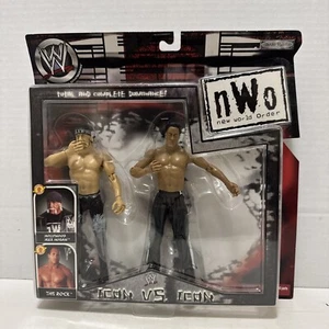 Jakks Pacific 2002 Icon vs Icon nWo Hollywood Hulk Hogan & The Rock 2 Pack - Picture 1 of 15