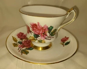 Windsor Bone China Made In England Rosa Rosen  - Bild 1 von 10