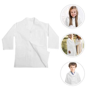 Children's Lab Coat Kids Science White Coats Work Primary School Toddler - Picture 1 of 12