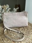 Accessorize nude pink suede leather shoulder cross body bag