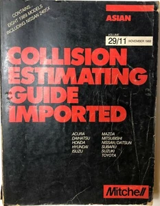 1988 ASIAN Mitchell Collision Estimating Manual Guide Imports Honda Toyota Acura - Picture 1 of 4