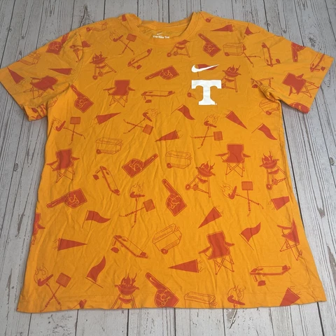 Nike DriFit Tennessee Volunteers Vols Tailgating T Shirt Orange Mens Large Cover