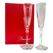 Baccarat Arcour Yves Champagne Glass Pair Crystal w/box
