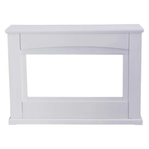 Modern Electric Fireplac Recessed Into Fire Logs Core Burner White Mantel Set UK - Picture 1 of 11