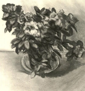 Joyce Moore - 20th Century Pastel, Potted Flowers - Picture 1 of 2