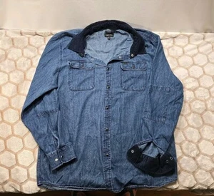 Camisa Western Brixton Reserve Botón a Presión Azul Denim Lavado Pana Para Hombre XXL - Imagen 1 de 11