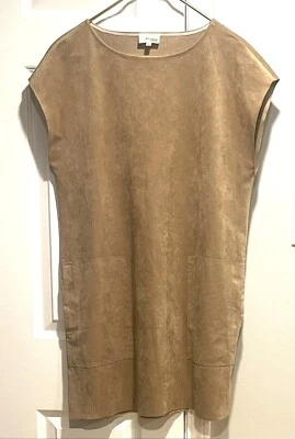 Vestido túnica Aritzia Wilfred Free imitación gamuza camel mediano Foto 1 de 4