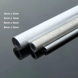 Alurohr Aluminium Rohr Alu Rohre Aluprofil Rundrohr OD 3 5 6 8mm Länge 100/200mm - Picture 1 of 7