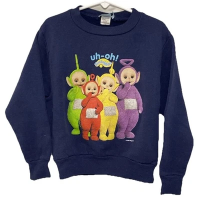 Sudadera De Colección 1998 Ragdoll TELETUBBIES Niño 5/6 Doble Cara Gráfica Foto 1 de 4