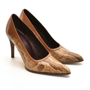 Zapatos de tacón alto sin cordones de cuero marrón 36/6 Tods Snake Stiletto para dama - Imagen 1 de 7