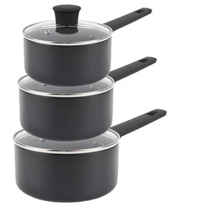 Russell Hobbs Saucepan Set Non-Stick Pans Induction With Lids 16/18/20 cm Shield - Picture 1 of 7