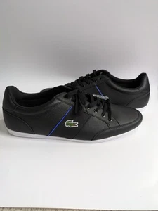 Scarpe lifestyle Lacoste Nivolor 0721 1 P CMA da uomo taglia 12 in pelle nera nuove senza scatola - Foto 1 di 10