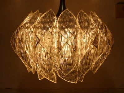 Acryl Decken Pendel Kron Leuchter „Kalmar“ Space Age ME Marbach Leuchten - Bild 1 von 4