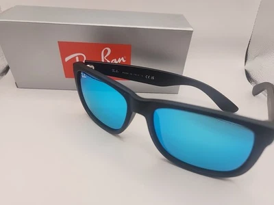 Ray-Ban RB4165 Justin Color Mix Sunglasses - Black/Blue Mirror - Image 1 of 4