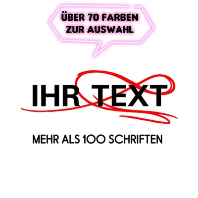 Textil Aufkleber Shirt Wunschtext 2farbig 10-20cm Schriftzug Bügelfolie M2 - Bild 1 von 4