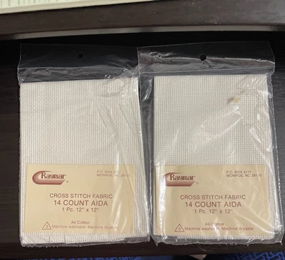 Counted Cross Stitch Fabric AIDA 14 Count 12" x 18" Colors to Pick You Choose - Image 1 of 4