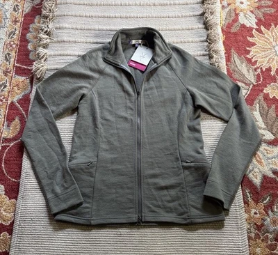 Ibex shak full zip jacket fatigue gray cement merino wool old ibex women’s M New - Image 1 of 4