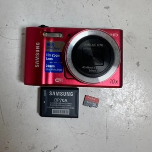 Cámara digital Samsung WB30F roja pantalla de 3" zoom óptico 10x flash incorporado WiFi - Imagen 1 de 13