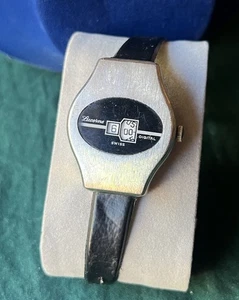 Lucerne Digital Mechanical Jump Hour Minute Swiss Mens Watch For Parts Or Repair - Picture 1 of 3