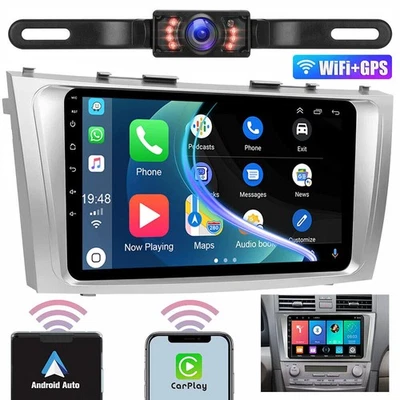 9" FOR 2007-2011 TOYOTA CAMRY ANDROID 12 CARPLAY CAR GPS STEREO NAVI RADIO WIFI - Image 1 of 4