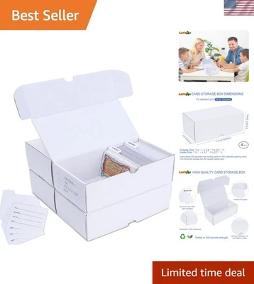 4-Pack Card Storage Boxes – 1600 Card Capacity with Moisture Protection - Image 1 of 4