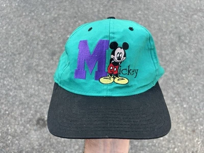 Sombrero de colección Mickey Unlimited verde azulado gorra trasera a presión ratón adulto Disney Drew Pearson Foto 1 de 4