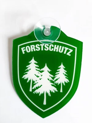 KLK Waidmannsbrücke Uni Forstschutz Baum Autoschild Schild mit Saugnapf 10 x 8,5 cm