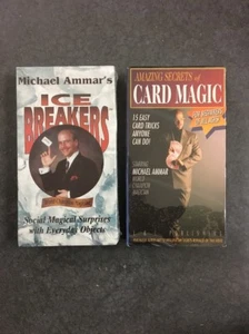 MICHAEL AMMAR VHS X2 VIDEO ROMPEHIELOS Y INCREÍBLES SECRETOS DE LA MAGIA DE CARTAS NUEVO - Imagen 1 de 5
