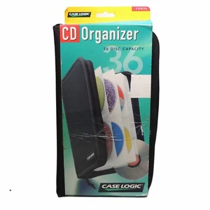 Case Logic 36 CD Organizer Carrying Case Zipper Storage Padded Holds CD & Liners - Picture 1 of 2