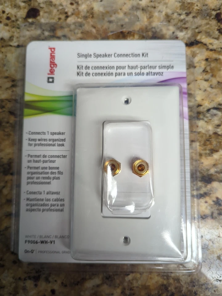 On-q Legrand 6.1 Home Theater Expansion Single Speaker Connection Kit White