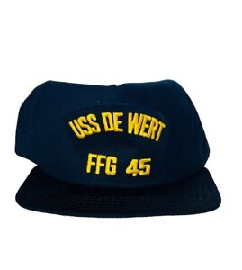 Military snapback memorabilia hat cap vtg veteran Navy USN USS De Wert FFG 45 us