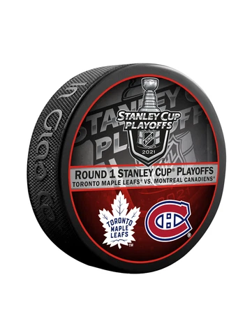 2021 Stanley Cup Playoffs Dueling Puck Toronto Maple Leafs/Montreal Canadians Cover