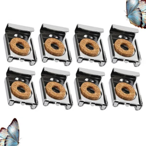 8 Pcs Wall Hooks for Hanging Removable Mirror Brackets Mount Clamps - Picture 1 of 11