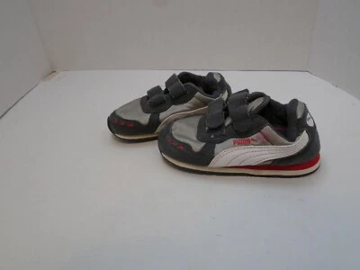 Zapatos Puma Niño Pequeño Talla 8c Cabana Corredor Sin Cordones Infantil Gris y Rojo Tenis  Foto 1 de 4