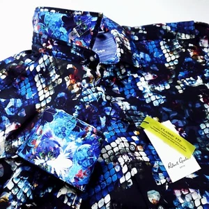 Robert Graham Embroidered Paisley Geometric Patchwork Colorful Sport Shirt 4XL - Picture 1 of 15