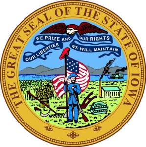 STATE OF IOWA SEAL GLOSSY POSTER BILD BANNER DRUCK FOTO 7945 - Bild 1 von 1