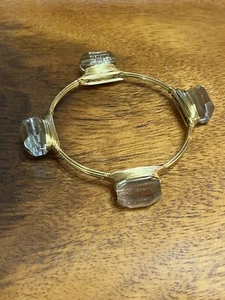 Sandra Ling Avant Garde Wire Bracelet Bronze Sandstone Mod Art Deco 20’s Style - Picture 1 of 6