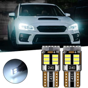 White T10 Boomerang Parking C-Lights LED Light Bulbs For 2015-2020 Subaru WRX - Picture 1 of 8