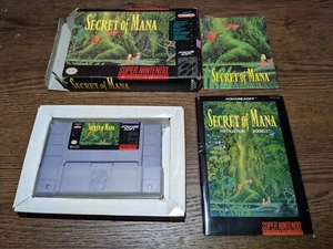 SECRET of MANA Super Nintendo SNES COMPLETE CIB Manual, Map, Insert & Box TESTED - Picture 1 of 12