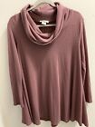 Adar?S Sweater Large Pit To Pit 20? Length 31? Mauve Long Sleeves Cowl Neck