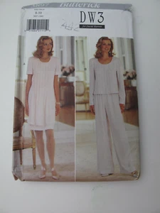 3897 Vintage Butterick SEWING Pattern DW3 Misses Dress Top Pants SEW FFSz8-10 (U - Picture 1 of 6