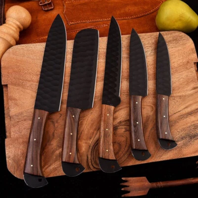 Cuchillos de cocina vintage buck hojas fijas, regalo de Navidad, temporada de ciervos, barbacoa Foto 1 de 4