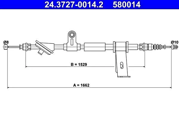 ATE Parking Brake Cable For ALFA ROMEO Brera Spider 939 50500861 - Image 1 of 1
