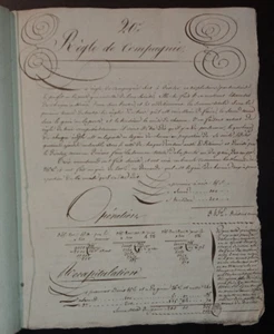 antique manuscript mathematics teaching material school education students' list - Bild 1 von 22