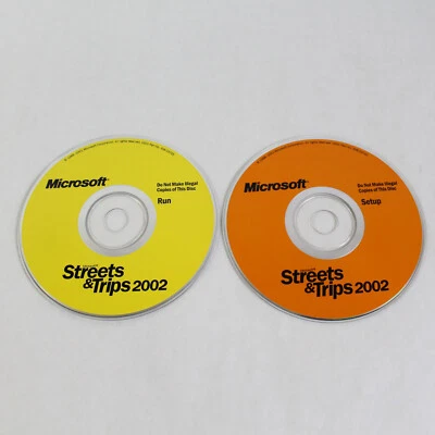Microsoft Streets & Trips 2002 2 DISC Set Setup & Run No Jewel Case - Image 1 of 4