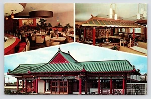 Exotic Chinese Restaurant Interior Views NE Portland Oregon OR c1970s Postcard - Picture 1 of 2